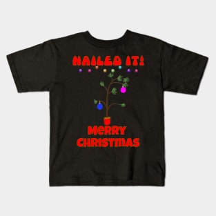 Ugly Christmas sweater - crap christmas tree, nailed it, family christmas T shirt, pjama Kids T-Shirt